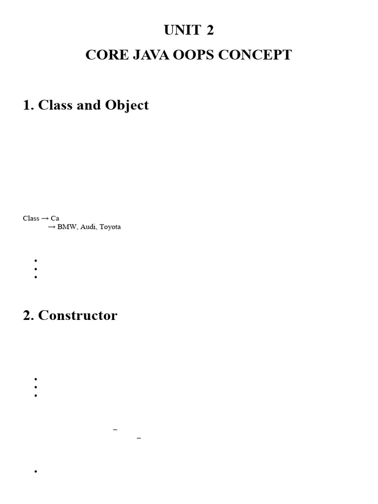 Core Java OOPs Concept | PDF | Method (Computer Programming ...