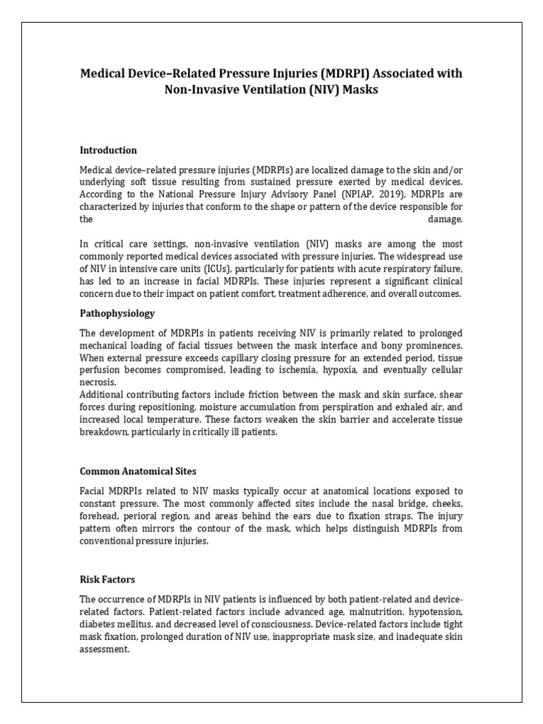Mdrpi Niv Section | PDF | Wound | Health Care