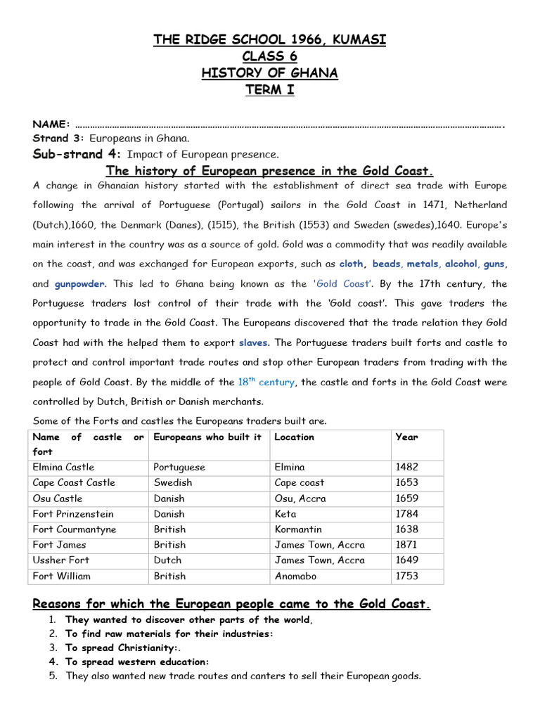 1st Term History Notes | PDF