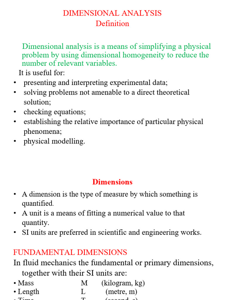 Dimensional Analysis | PDF | International System Of Units | Kinematics
