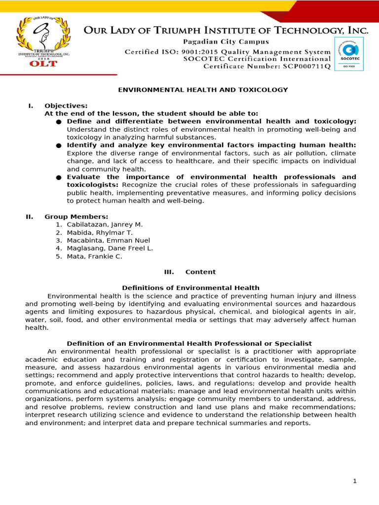 Environmental Science Chapter 8 BSMar E 1st Pilot | PDF | Environmental ...
