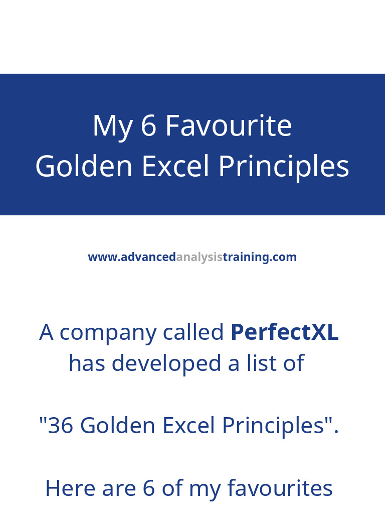 Golden Excel Principles 1662886719 | PDF