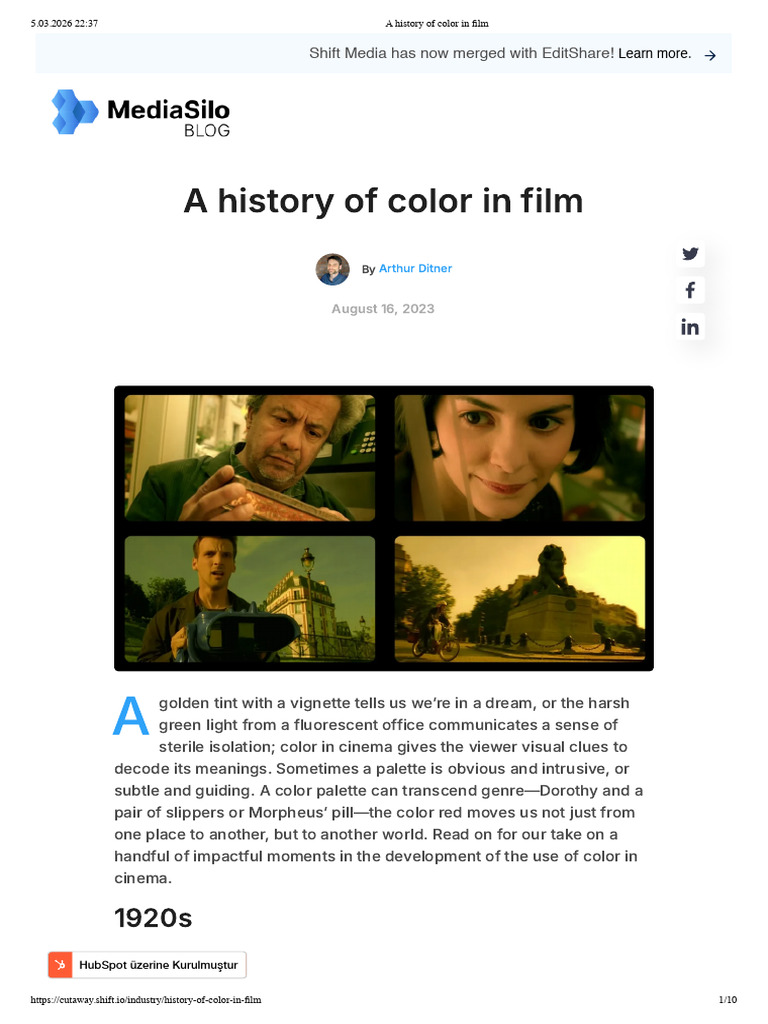 A History of Color in Film | PDF | Vision