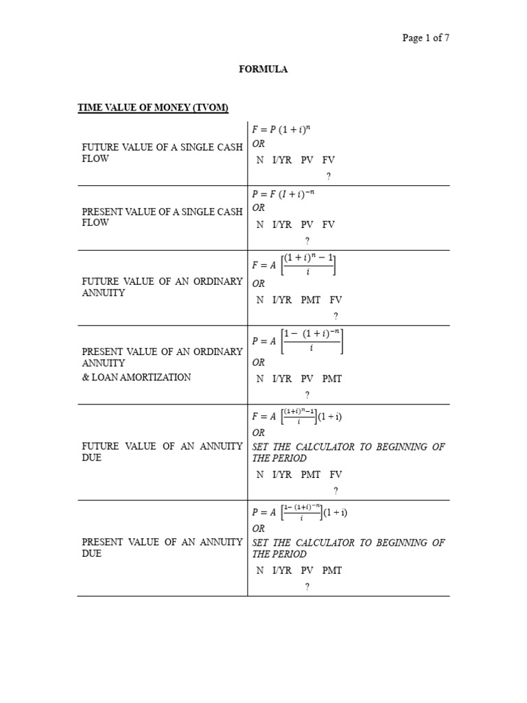 Formula_-812110473 | PDF | Present Value | Net Present Value