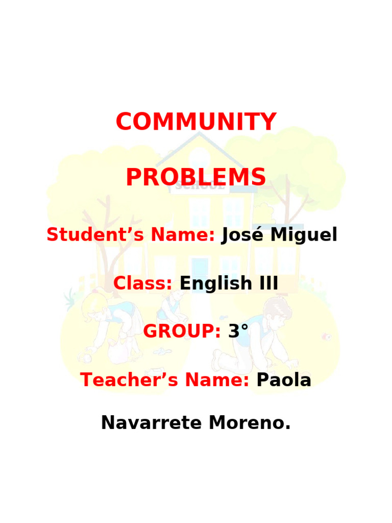 Community Problems | PDF