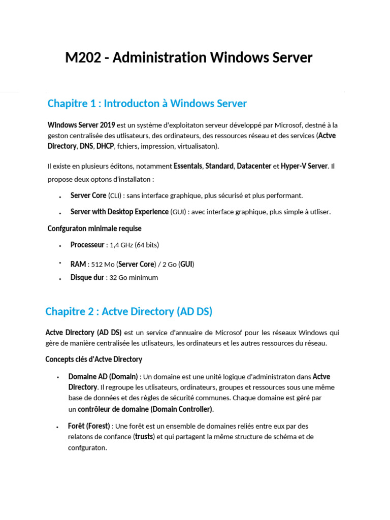 Administration Windows Server | PDF