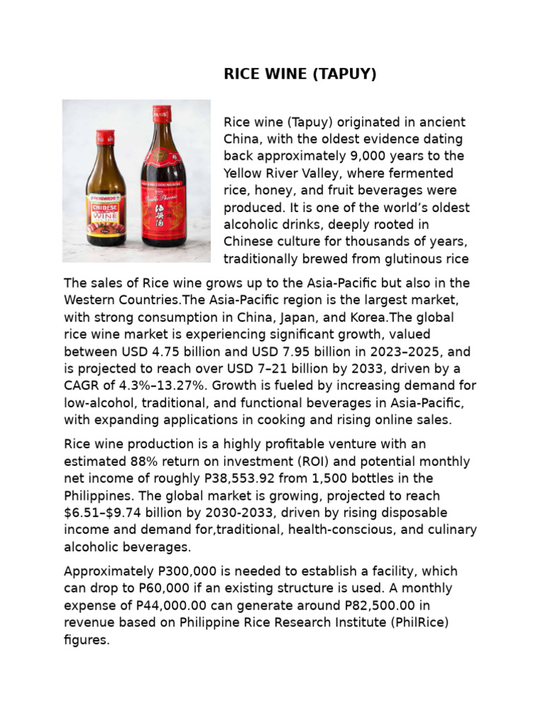 Rice Wine (Tapuy) | PDF