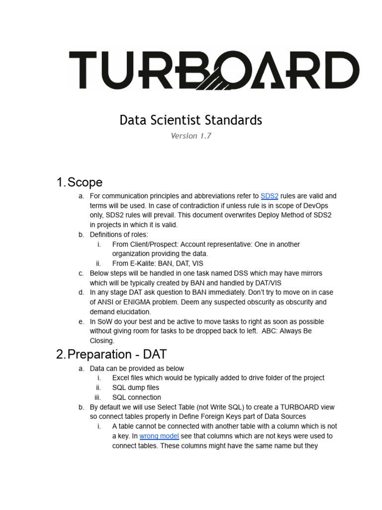 5-Data Scientist Standards | PDF | Sql | Dimension