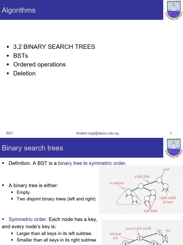 10 - Binary Search Trees | PDF | Computer Programming | Algorithms
