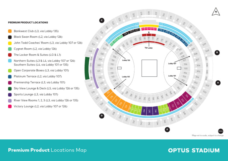 Optus Stadium Map - 2024 | PDF