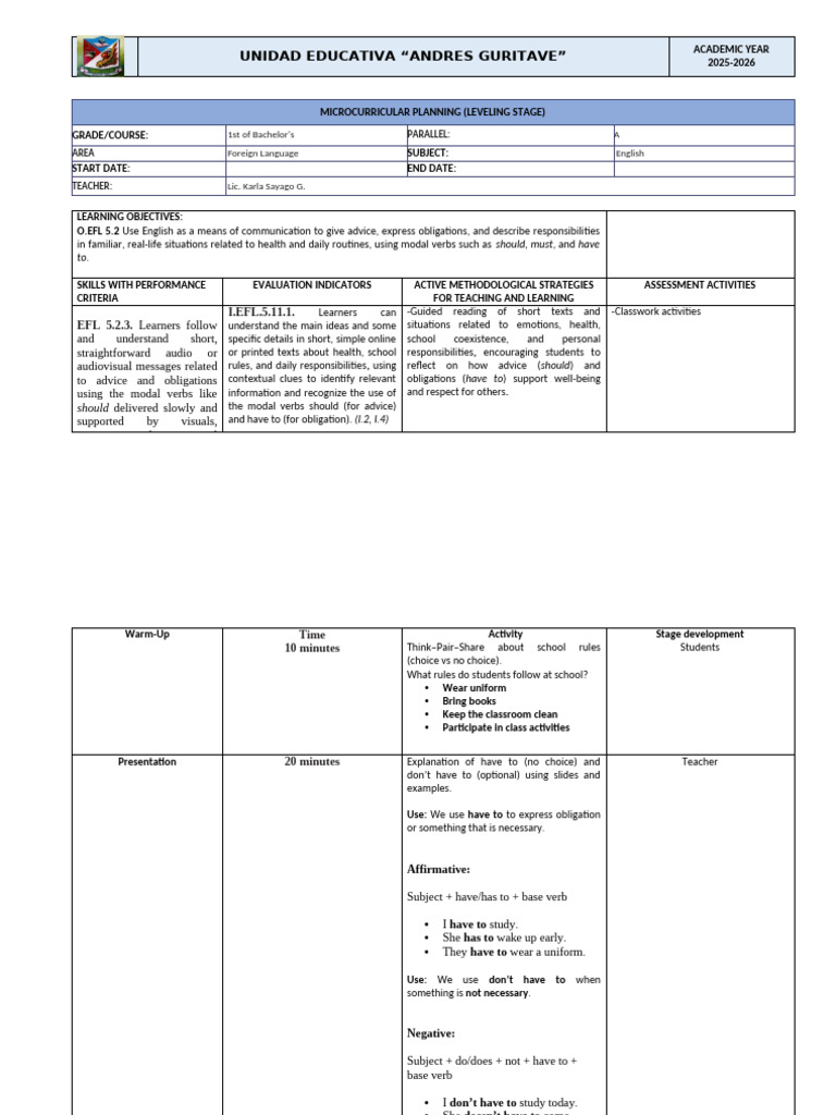 planning | PDF | Learning | Teachers