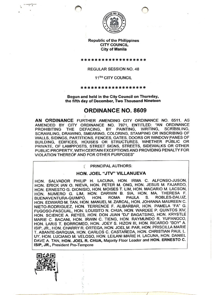 Ordinance No. 8609 | PDF