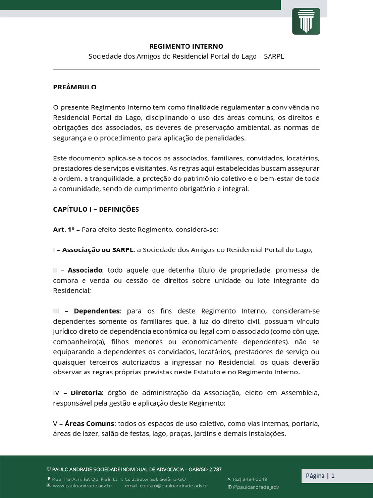 Regimento Interno | PDF | Desperdício | Tráfego