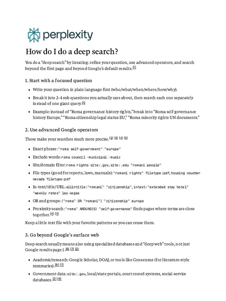 How Do I Do A Deep Search | PDF | Romani People | Eviction