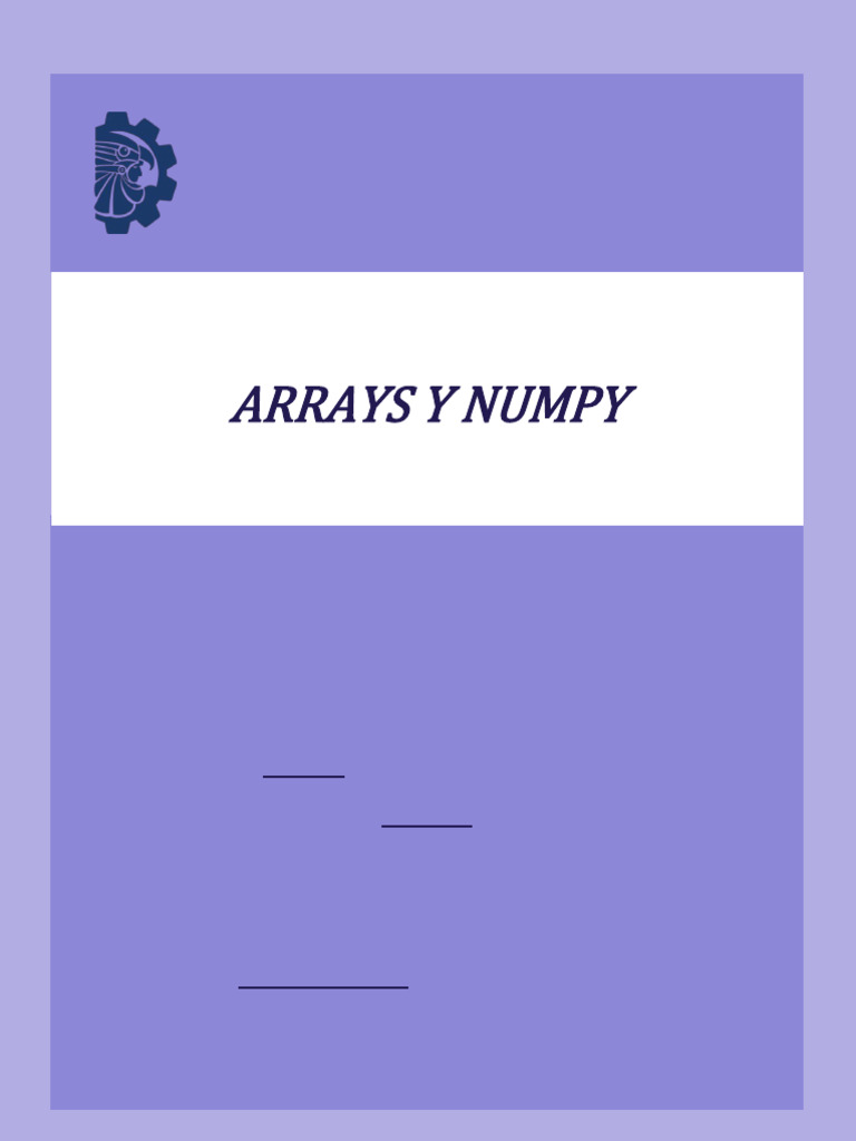 Arrays y Numpy | PDF