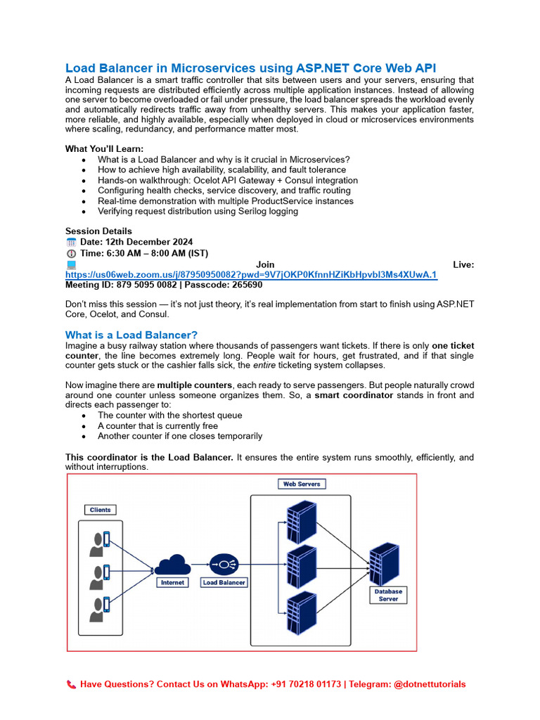 Load Balancer in Microservices | PDF | Load Balancing (Computing ...
