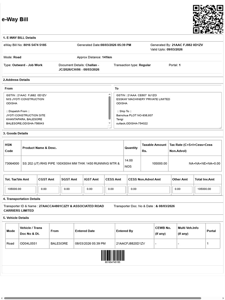 E-Way Bill System 06 | PDF