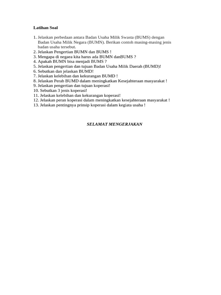 Latihan Soal - Modul 4 | PDF