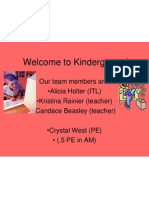 Kindergarten Orientation2012