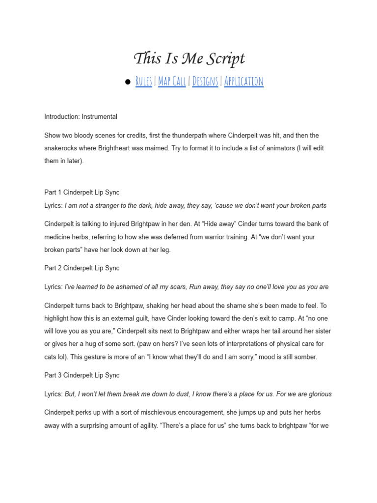 This Is Me Script | PDF
