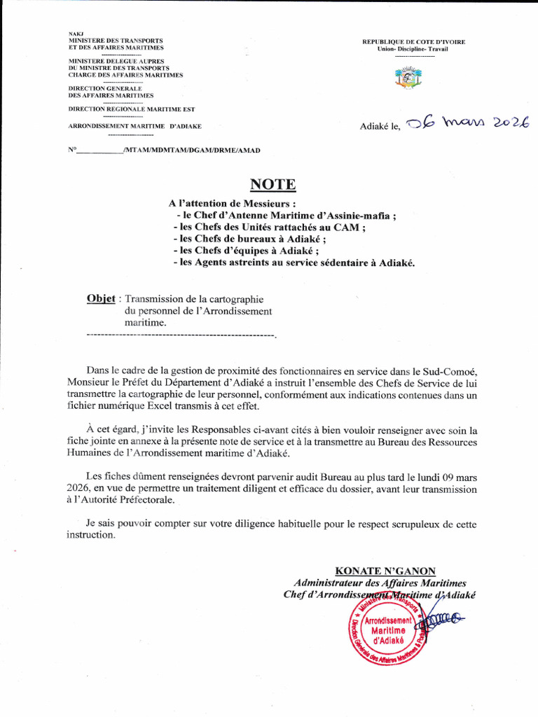 Note de Service | PDF