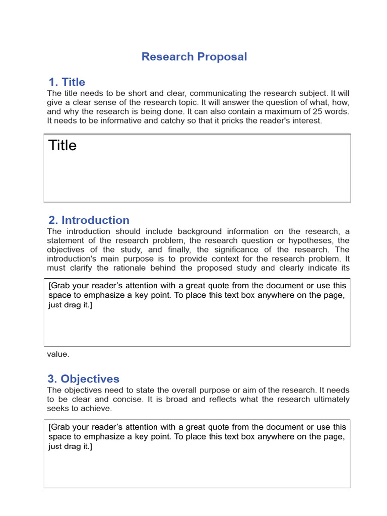 Research Proposal Format | PDF | Methodology | Scientific Method