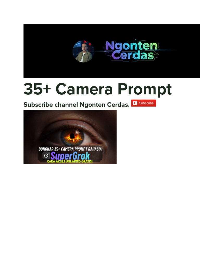 35+ Camera Prompt | PDF