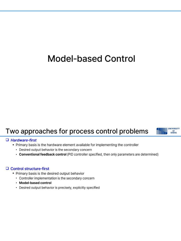 Lecture 13 - Model-Based Control-1 | PDF | Control Theory | Applied ...
