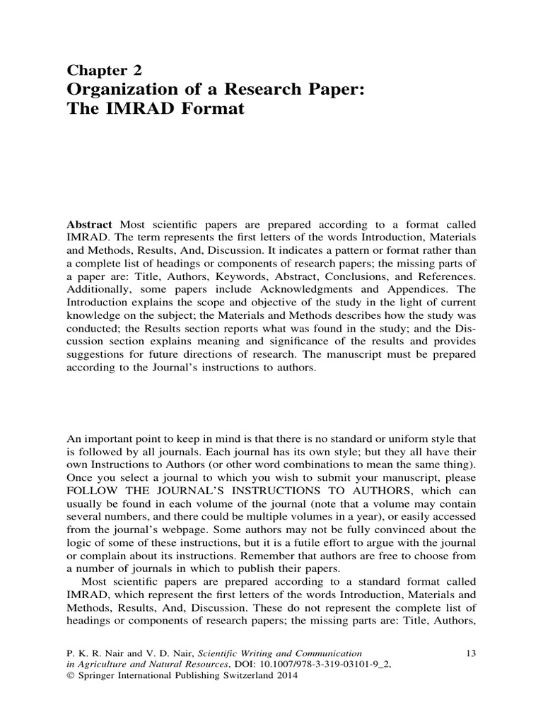 Imrad Format | PDF | Abstract (Summary) | Citation