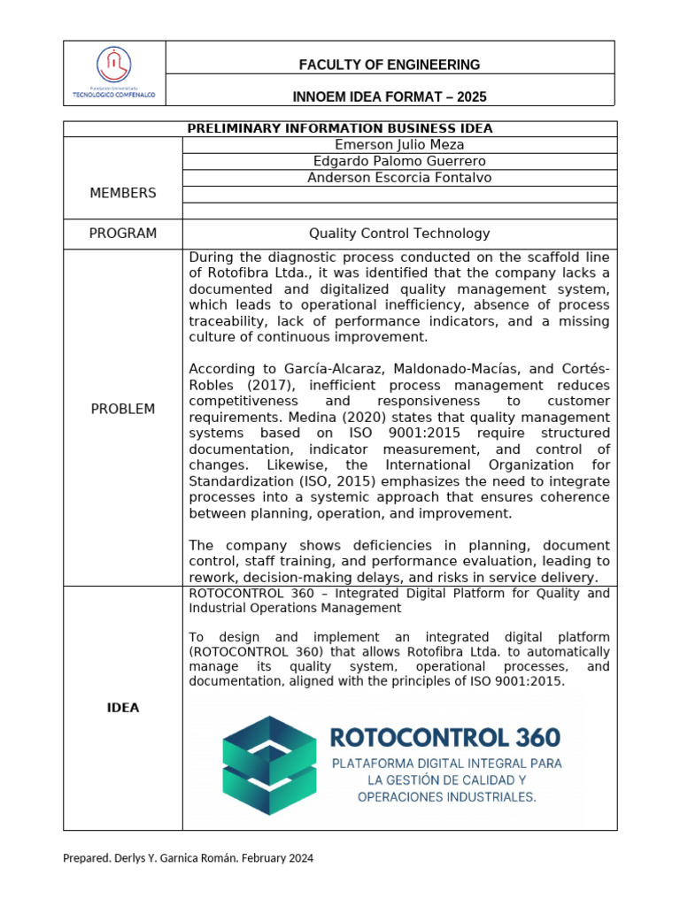 Ideation Format Act | PDF | Quality Management | Quality Management System