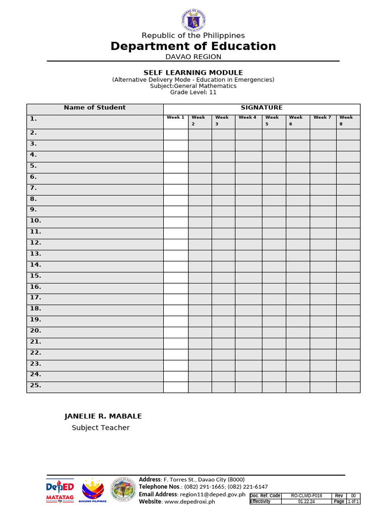 SLM Template | PDF