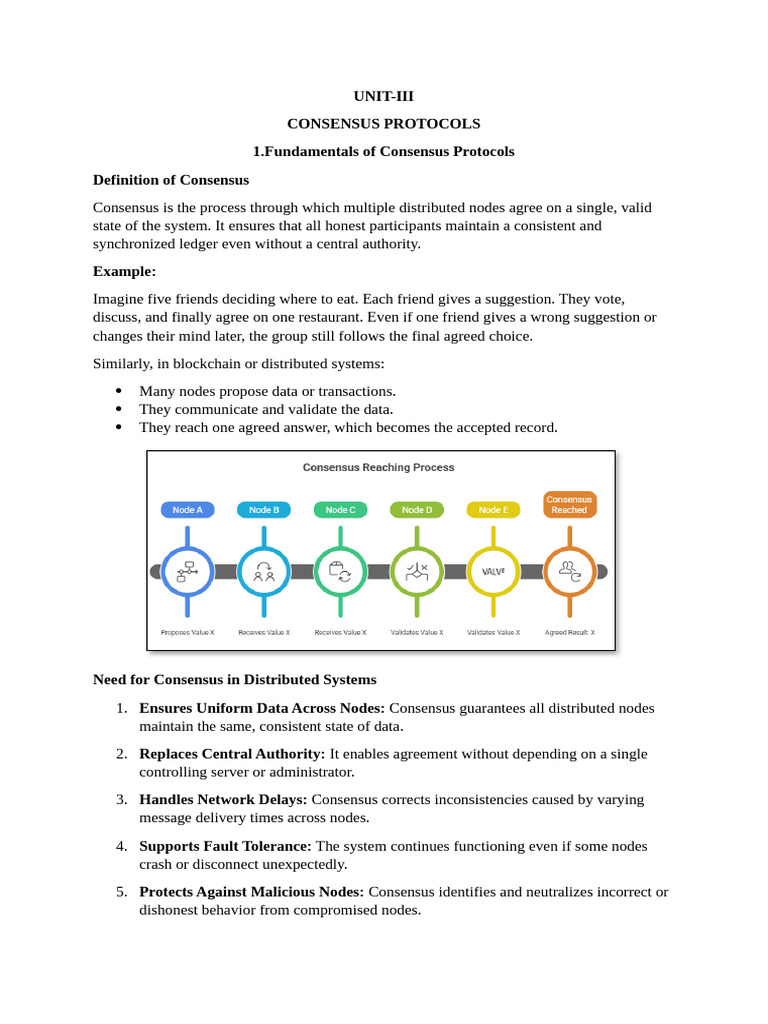 UNIT-III Consensus Protocols | PDF | Cryptocurrency | Bitcoin