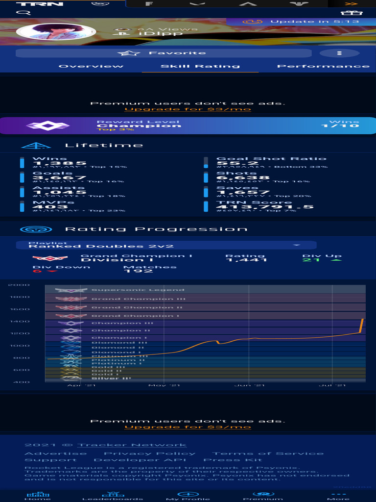 IDlpp's Rocket League Stats - Rocket League Tracker | PDF