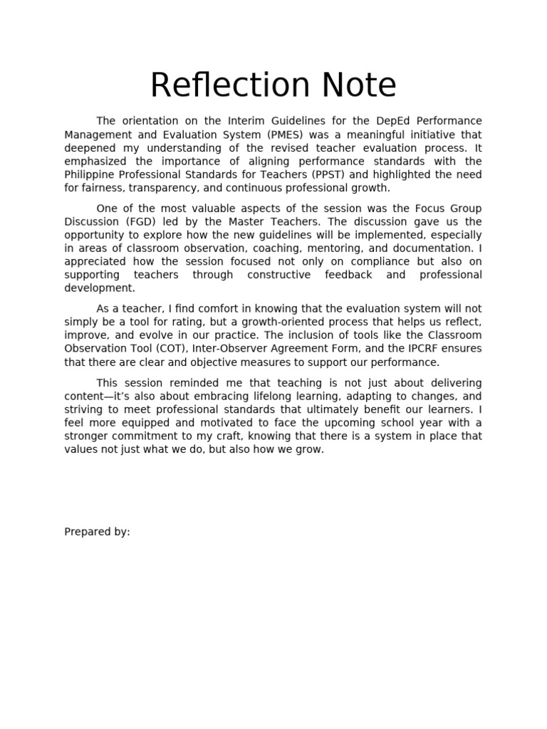 Reflection Note LAC 2025 | PDF