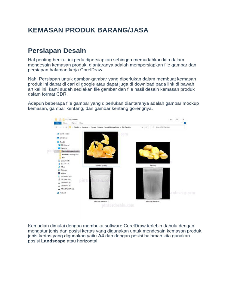 Langkah Pembuatan Kemasan Produk Barang | PDF