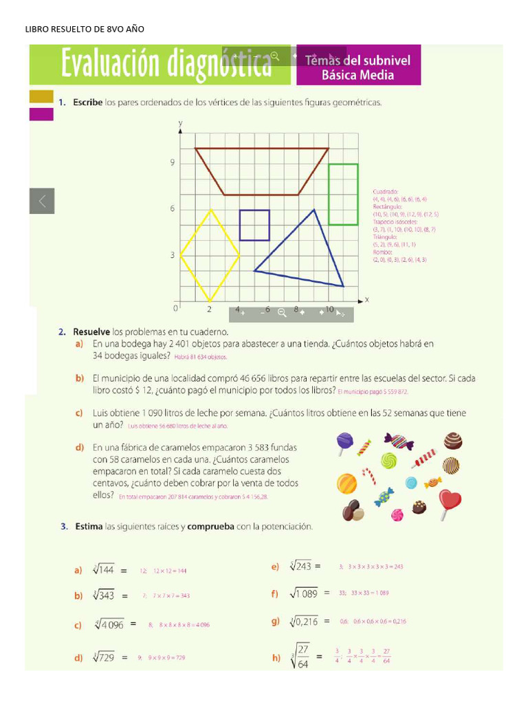 LIBRO RESUELTO DE 8VO AÑO | PDF