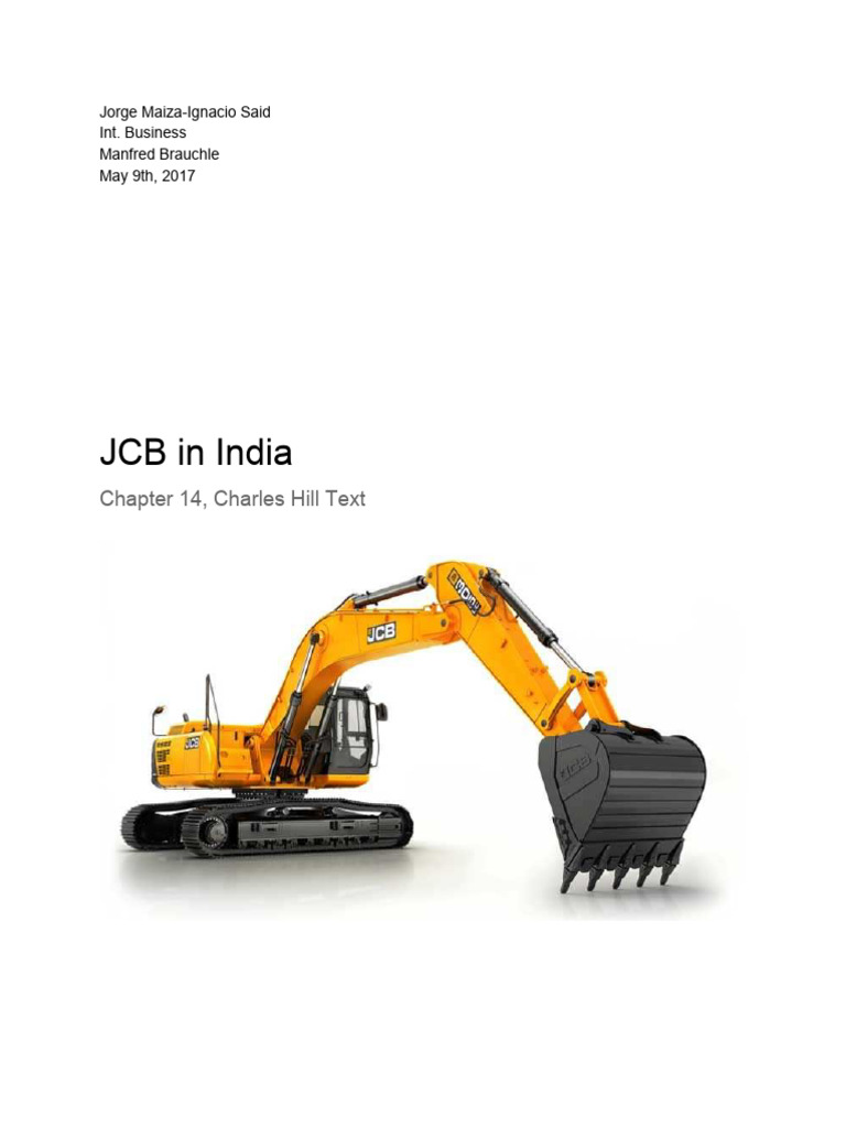 JCB in India | PDF | Joint Venture | Exports