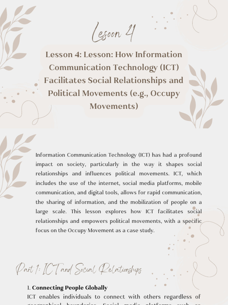 Lesson 9 How Information Communication Technology (2) | PDF