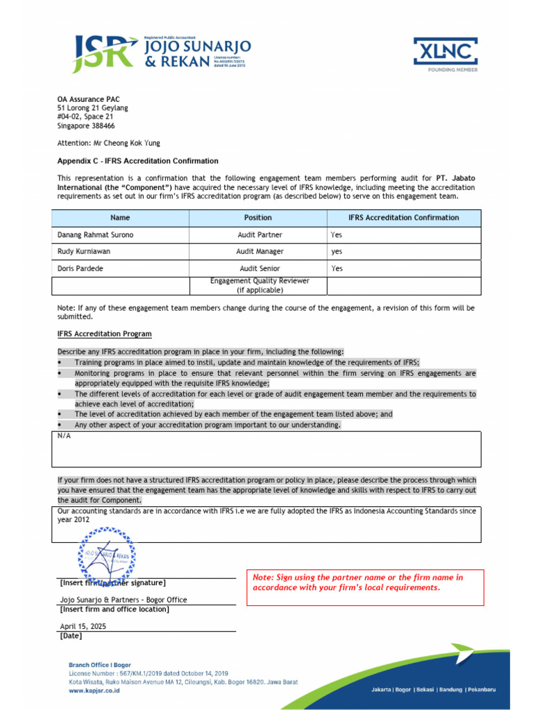 Appendix C - IfRS Accreditation Confirmation Signed | PDF ...