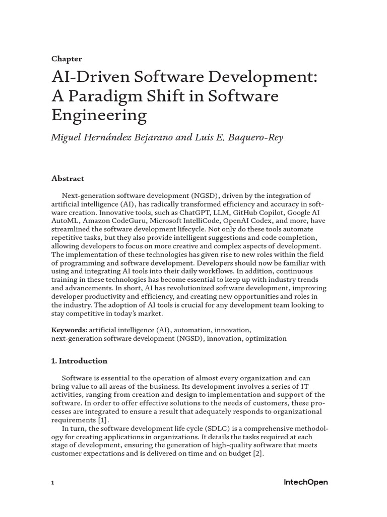 AI-Driven Software Development A Paradigm Shift in | PDF | Artificial ...
