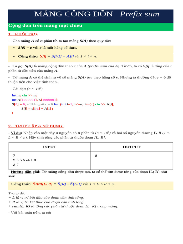 Prefix Sum - GG9 | PDF