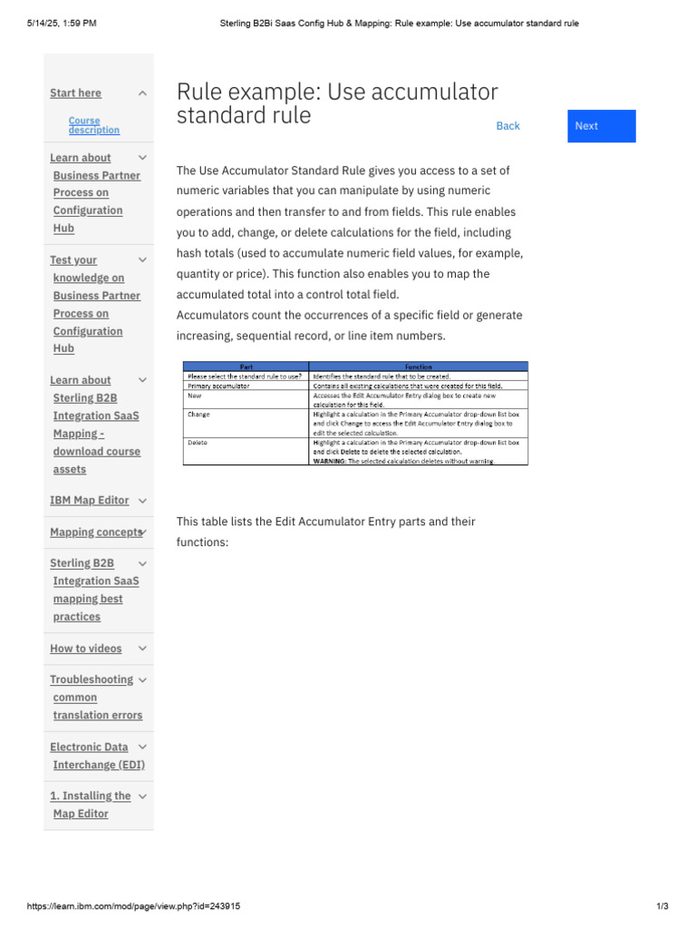 Sterling B2Bi Saas Config Hub & Mapping - Rule Example - Use ...