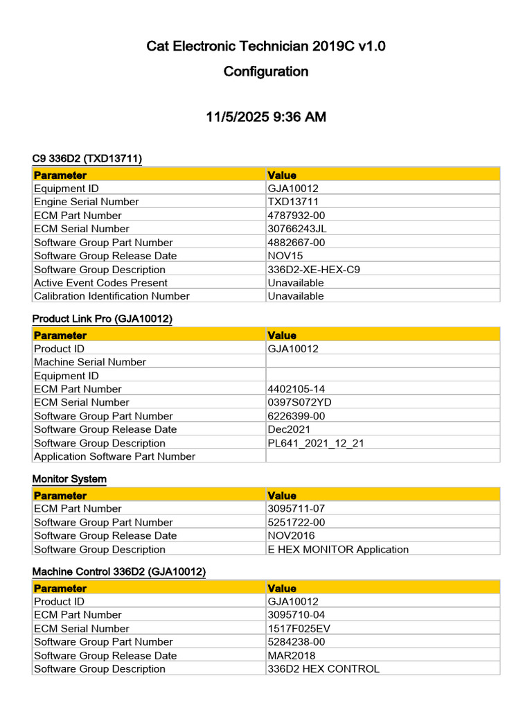 TXD13711 Configuration Machine | PDF | Engines | Machines