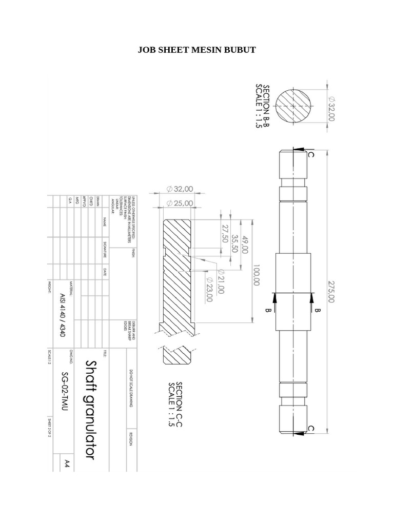 Jobsheet Manufaktur 2025 | PDF
