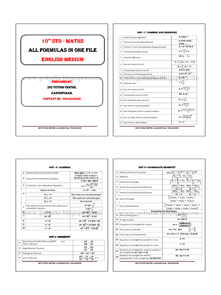 10th Formula | PDF | Sphere | Mathematics
