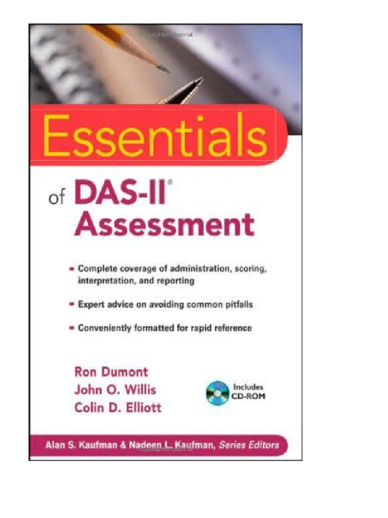 Essentials of DAS II Assessment Essentials of Psychological Assessment ...