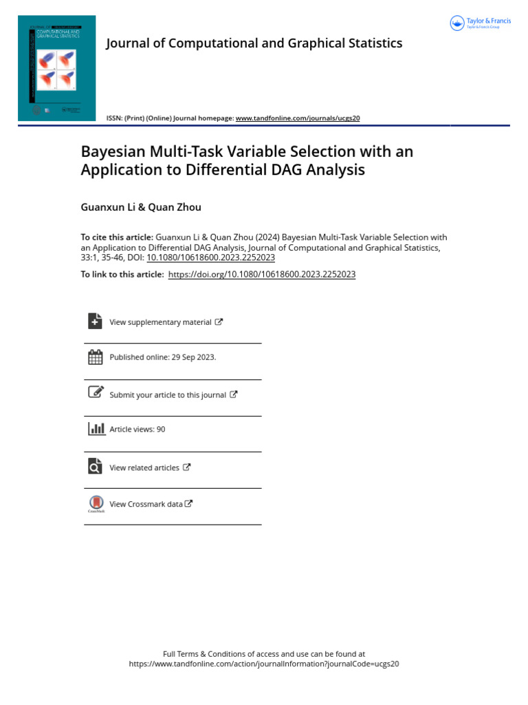 Bayesian Multi-Task Variable Selection with an Application to ...