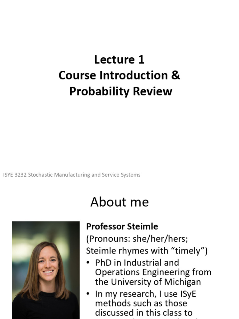 Lecture+01+ +Course+Introduction | PDF | Probability Distribution ...