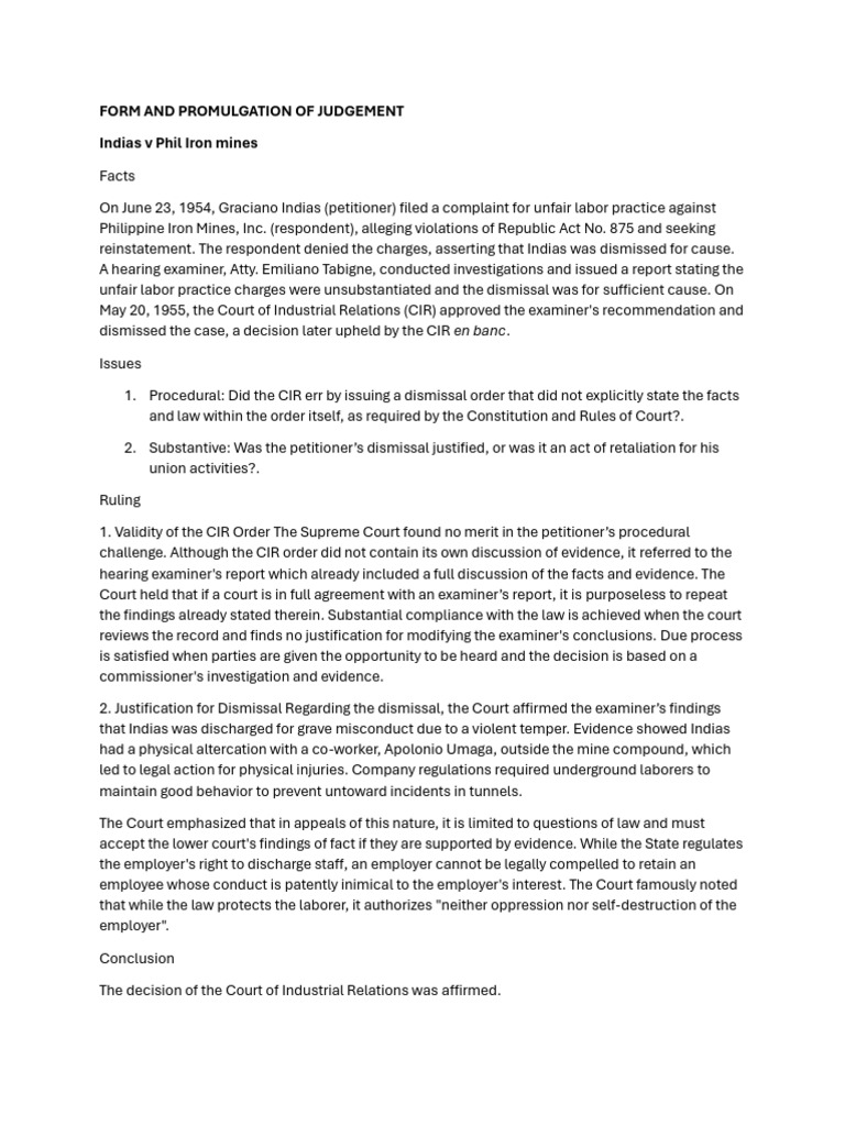 Form and Promulgation of Judgement to Exhaustion | PDF | Supreme Court ...