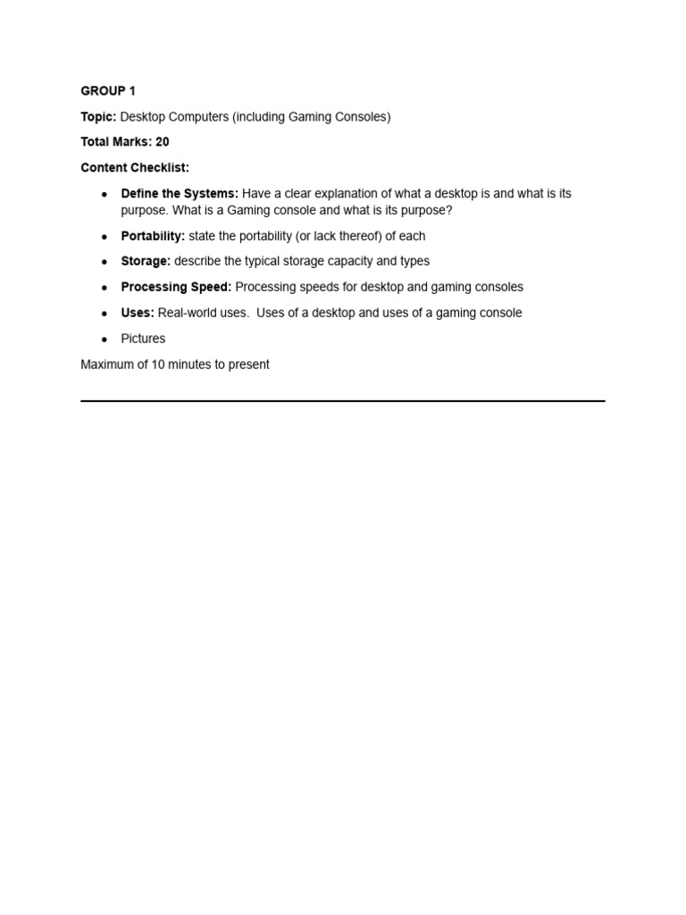 Group Project - Guidelines | PDF | Laptop | Desktop Computer